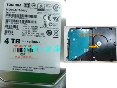 【登豐e倉庫】 F537 Toshiba MD03ACA400V 4TB SATA3 NAS 64M 燒到晶片 資料回復