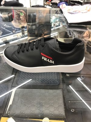 Prada Milano 黑色 Logo 休閒鞋 滑板鞋 全新正品 男裝 男鞋 歐洲精品