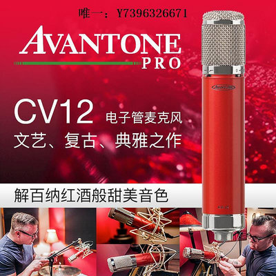 詩佳影音Avantone CV-12專業大振膜電容電子管麥克風專用錄音話筒明星同款影音設備