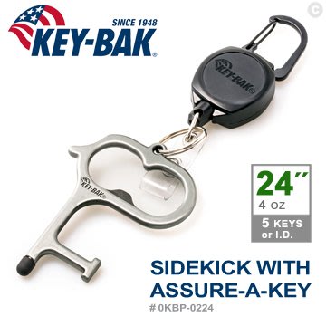 【angel 精品館 】KEY BAK Assure-A-Key多功能指環+伸縮鑰匙圈 0KBP-0224全民抗疫