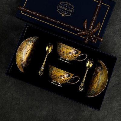 廠家出貨歐式骨瓷復古咖啡杯杯子茶具套裝禮盒裝陶瓷高檔精致設計感小眾