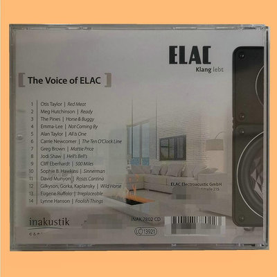 【店長推薦】聲音的體驗【意力音響測試碟】THE VOICE OF ELAC CD  當天出貨
