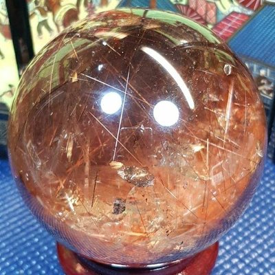【靖晶小二舖】能量破表93.3mm 超大紅銅鈦幽靈球