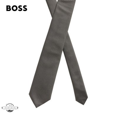 新款HUGO BOSS雨果博斯男士早春圖案裝飾桑蠶絲提花領帶