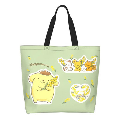 三麗鷗 Sanrio PomPomPurin 單肩購物袋便攜收納包滌綸單肩包日常包