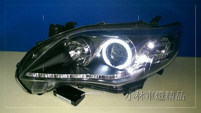 ※小林車燈※全新外銷品 TOYOTA ALTIS 2010 10.5代 R8 燈眉 光圈魚眼大燈 特價中