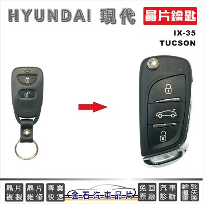 HYUNDAI 現代 ix35 TUCSON 晶片鑰匙 打汽車鑰匙 折疊鑰匙 晶片鎖 遙控器