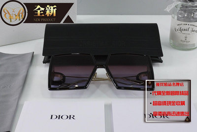 優買二手精品名牌店 Christian Dior 30 MONTAIGNE SU 金框金屬框玳瑁膠框 太陽眼鏡 眼鏡 墨鏡 全新