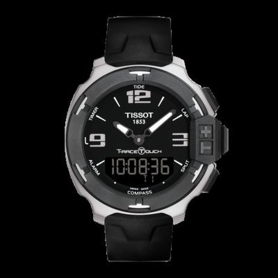 Tissot 天梭競速觸屏石英表矽質帶男腕錶 T0814201705701
