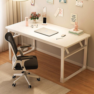 電腦桌子台式可折疊家用一體書桌學生寫字辦公桌臥室工作台長方形(市場變動，買前價協商）