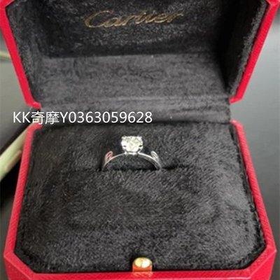 KK二手真品 Cartier 卡地亞 LOVE戒指 18K白色黃金鑽石戒指 N4723700 現貨