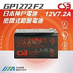 久大電池 神戶電池CSB電池GP1272 F2 12V7.2Ah NP7-12 充電燈具