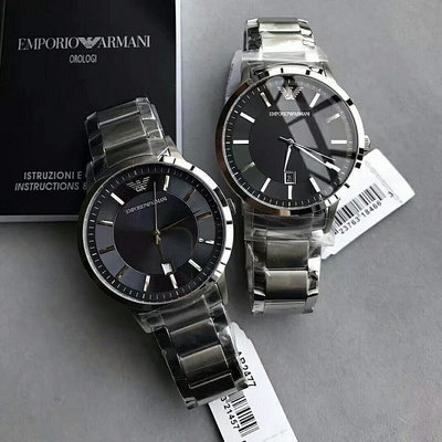 Connie代購#男生手錶 Armani阿曼尼手錶男士商務休閒簡約三眼計時男士手錶男錶AR2457氣質經典 三號店