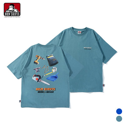 【Brand T】BEN DAVIS TOOL PHOTO TEE 字體LOGO 電鋸 釘子 計算機 量尺 電鑽 圓領 短袖 T恤 2色
