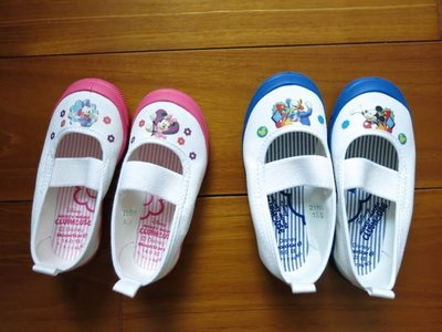 發現花園 日本選物～日本製 日本皇室最愛 Moonstar 迪士尼   幼稚園室內鞋 帆布鞋 18cm- 米奇