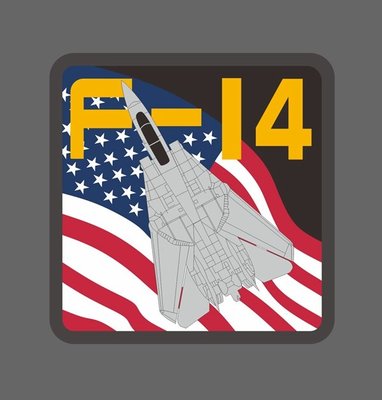 美國國旗 F-14 貼紙