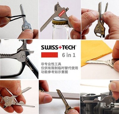 【熱賣精選】supreme 14SS Utili-Key 多功能六合一組合鑰匙刀 裝飾鑰匙扣掛件