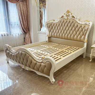 [紅蘋果傢俱] 歐式系列 BH-01 床架 歐式床架 新古典床架 實木床架 歐式家具 新古典家具