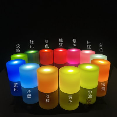 珈瑪-14小時LED蠟燭燈-特大型1粒(附USB充電電源線)13色可選 純蠟 LED防水電子蠟燭燈 供佛燈充電式電子蠟燭