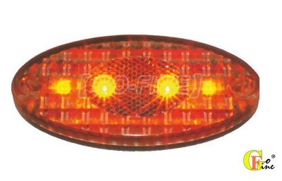 GO-FINE 夠好汽車led 車用led燈4LED燈白殼黃光E.T. ET燈3線2段第三煞車燈方向燈警示燈邊燈板車卡車