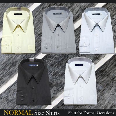 加大尺碼 長袖 條紋襯衫 柔棉舒適 標準襯衫 上班襯衫 正式場合 長袖襯衫(335-701)白藍灰黃黑 sun-e335