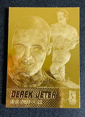 【MLB】紐約洋基 傳奇游擊手 Derek Jeter 燙金押花工法 金亮特卡
