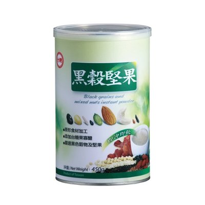 台糖 黑穀堅果(450g)x2罐+藜麥珍穀(450g)x1罐+送台糖燕麥片(500g)~免運費