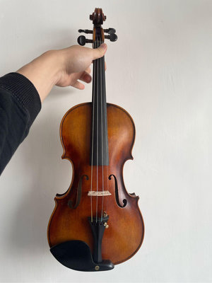 58號 4/4 大人用 全琴 進口二手小提琴 仿古琴音質好 斯坦納型 歐料琴橋 台灣品牌尼龍弦 市價5萬