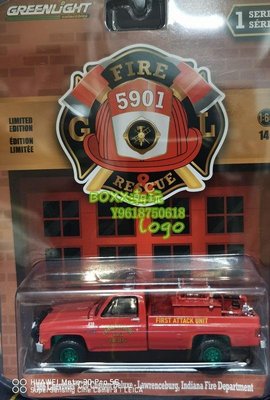 BOXx潮玩~綠光1/64  1986雪佛蘭C20 印第安納州勞倫斯堡消防 67010-A綠機器