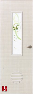 【鴻運】HY06-2美型數位影像強化玻璃塑鋼門組.浴室門.廁所門.雙北免運!
