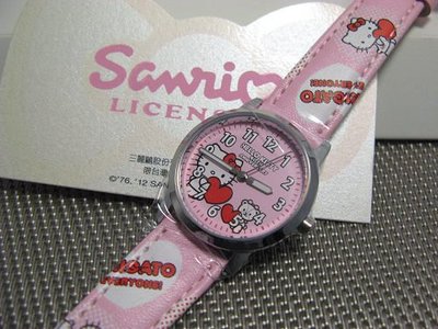Hello kitty watch 可愛時尚粉彩色系造型皮帶腕錶 LK570LWVV