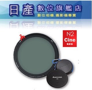 【日產旗艦】送鏡頭蓋+濾鏡袋 Sunpower N2 Cine ND2~ND32 套組 磁吸式偏光鏡 可調式減光鏡