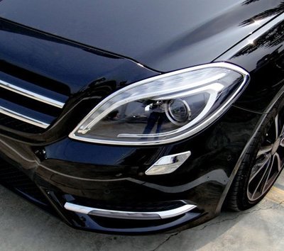 圓夢工廠 Benz 賓士 B W246 B180 B200 2012~2014 改裝 鍍鉻 車燈框飾貼 前燈框 頭燈框
