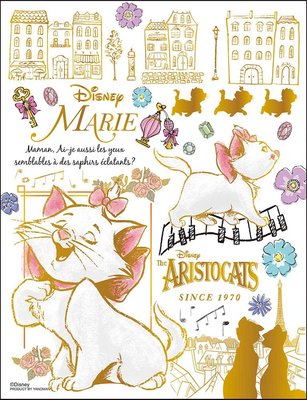 42-87 迷你金屬光澤300片日本正版拼圖 迪士尼 瑪麗貓 瑪莉貓 Marie cat