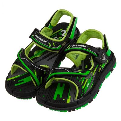 童鞋(21.5~24公分)GP光速綠色兒童休閒兩用涼拖鞋G1A01BC