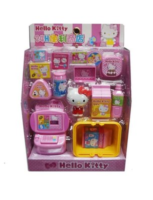 哈哈玩具屋~三麗鷗 正版授權 Hello kitty 凱蒂貓 扮家家酒 24H 便利商店 玩具