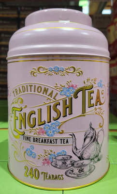 【小如的店】COSTCO好市多代購~NEW ENGLISH 早餐茶茶包(每罐240包)選用斯里蘭卡錫蘭紅茶 129275