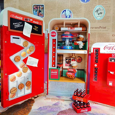 enesco 可口可樂販賣機 可口可樂冰箱工廠音樂盒 可樂周