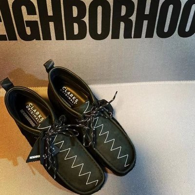 現貨熱銷-大牌潮款現貨NEIGHBORHOOD WALLABEE GTX BOOTS CLARKS聯名樂福鞋22SS