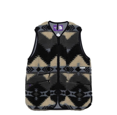 THE NORTH FACE PURPLE LABEL NP Wool Boa WINDSTOPPER Field Vest 圖騰印花背心NA2353N