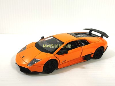 Mini酷啵玩具館~正版授權 LAMBORGHINI LP670-4 藍寶堅尼 SV 合金車 迴力車-模型車-橘