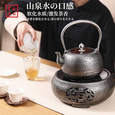 茶壺日本購FS龜延堂砂鐵壺日本進口純手工茶燒水專用電陶爐家用大容