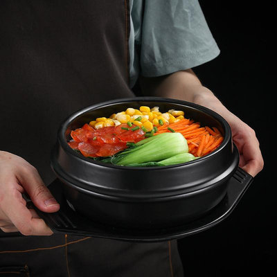 韓式石鍋拌飯專用鍋家用燃氣韓國大醬湯煲仔飯米線砂鍋小號碗商用
