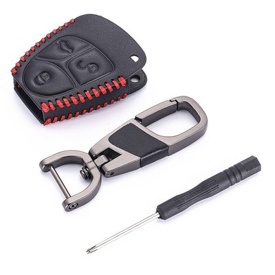 汽車鑰匙包 適用於賓士W124 W202 W203 W210 W211 W204 鑰匙殼 皮革鑰匙套-概念汽車