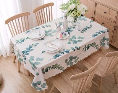 5346A 歐式 田園樹葉防水桌布 綠葉桌巾 廚房餐桌布桌墊裝飾布