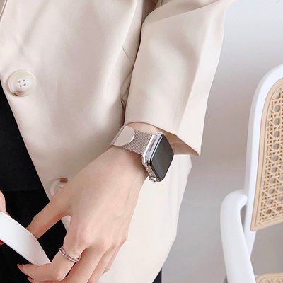 夏季新款 米蘭磁吸 金屬錶帶 適用於 Apple Watch 8 錶帶 S8 S7 7 6 5 SE 蘋果手錶 錶帶