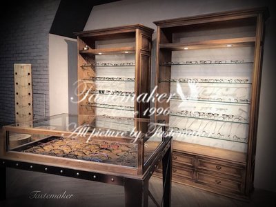 法國仿舊 TASTEMAKER LOFT工業風 舊化 飾品 小物 眼鏡 玻璃展示 陳列櫃 (小)