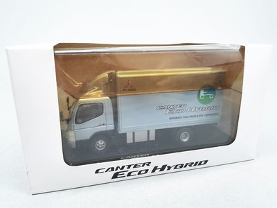 【熱賣精選】汽車模型 車模 收藏模型1/43 三菱FUSO CANTER ECO HYBRID 輕卡貨柜車合金車模型