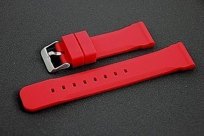 22mm矽膠錶帶高質感平面雙削邊不鏽鋼扣替代citizen seiko zeno