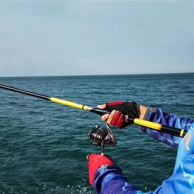現貨 魚竿日本進口碳素磯釣竿遠投竿大導環磯桿滑漂超輕超硬7.2米海釣魚竿簡約